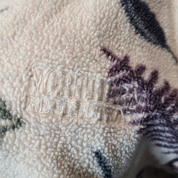 Vtg Northern Reflections Fleece Jacket Nature Cabin Logo Womens Sz Small 90s - Picture 2 of 10